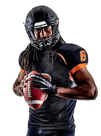 simsearch:400-08787080,k - one american football player man isolated on white background Foto de stock - Super Valor sin royalties y Suscripción, Código: 400-08814512