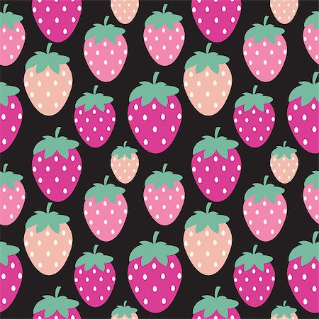 simsearch:400-09108602,k - Simple Strawberry Seamless Pattern Background Vector Illustration EPS10 Stock Photo - Budget Royalty-Free & Subscription, Code: 400-08814557