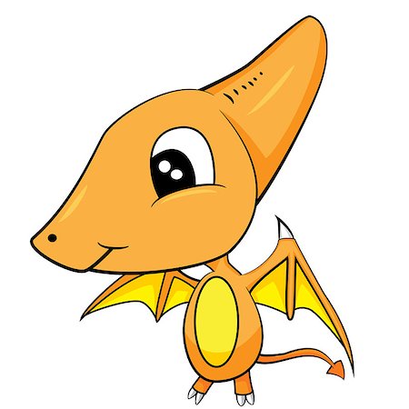 simsearch:400-08956391,k - Illustration of Cute Cartoon of Brown Baby Pterodactyl Dinosaur. Vector EPS 8. Stock Photo - Budget Royalty-Free & Subscription, Code: 400-08814649