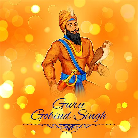 illustration of Happy Guru Gobind Singh Jayanti festival for Sikh celebration background Foto de stock - Super Valor sin royalties y Suscripción, Código: 400-08814744