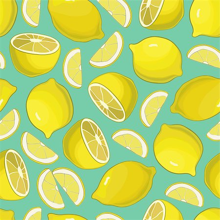 egnismoore (artist) - Seamless lemon pattern on white background. vector Photographie de stock - Aubaine LD & Abonnement, Code: 400-08814778