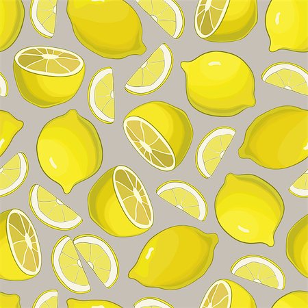 egnismoore (artist) - Seamless lemon pattern on white background. vector Photographie de stock - Aubaine LD & Abonnement, Code: 400-08814772
