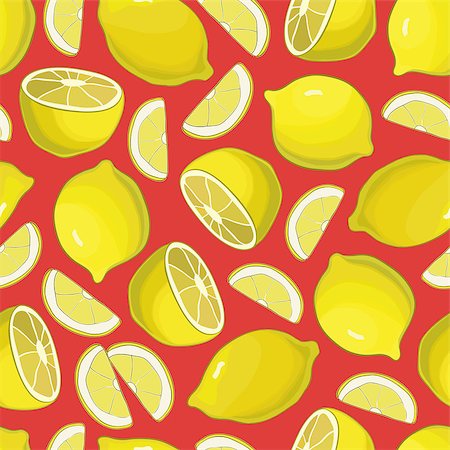 egnismoore (artist) - Seamless lemon pattern on white background. vector Photographie de stock - Aubaine LD & Abonnement, Code: 400-08814773