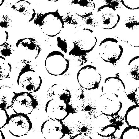 Vector Monochrome mark making inspiration with graphic circles surface seamless pattern design Stock Photo - Budget Royalty-Free & Subscription, Code: 400-08814884