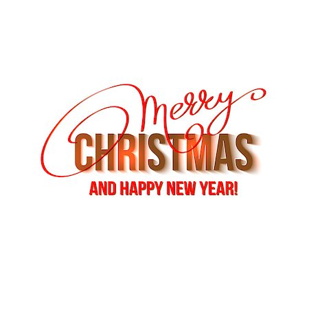 simsearch:400-09120783,k - Merry Christmas Lettering Design on white background. Vector illustration. Stock Photo - Budget Royalty-Free & Subscription, Code: 400-08815063