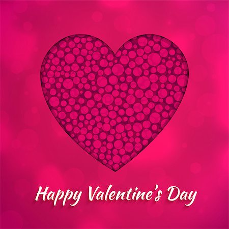 simsearch:400-07326110,k - Happy Valentines Day greeting card design concept. Romantic banner for wedding with heart shape symbol. Vector background Photographie de stock - Aubaine LD & Abonnement, Code: 400-08815308