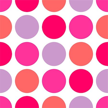 simsearch:400-07428310,k - Tile vector pattern with big pink polka dots on white background Stock Photo - Budget Royalty-Free & Subscription, Code: 400-08815361