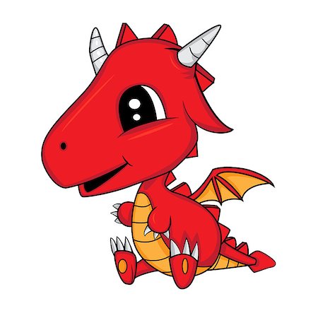simsearch:400-08956391,k - Illustration of Cute Cartoon Baby Dragon.Vector EPS 8. Stock Photo - Budget Royalty-Free & Subscription, Code: 400-08815583