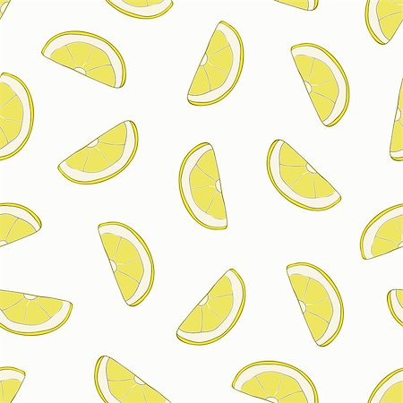egnismoore (artist) - Vector seamless pattern with hand drawn lemon slices. Beautiful design elements, perfect for prints and patterns. Photographie de stock - Aubaine LD & Abonnement, Code: 400-08815607