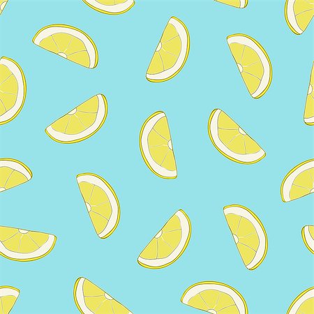 egnismoore (artist) - Vector seamless pattern with hand drawn lemon slices. Beautiful design elements, perfect for prints and patterns. Photographie de stock - Aubaine LD & Abonnement, Code: 400-08815610