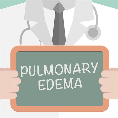 simsearch:400-08379540,k - minimalistic illustration of a doctor holding a blackboard with Pulmonary Edema text, eps10 vector Stock Photo - Budget Royalty-Free & Subscription, Code: 400-08815786