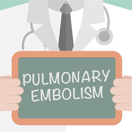 simsearch:400-08379540,k - minimalistic illustration of a doctor holding a blackboard with Pulmonary Embolism text, eps10 vector Stock Photo - Budget Royalty-Free & Subscription, Code: 400-08815787