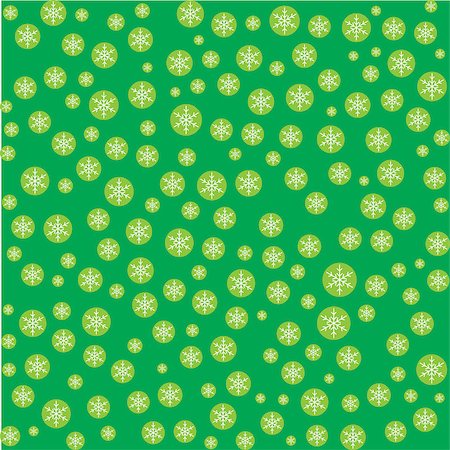 simsearch:400-08814672,k - Seamless pattern with snowflakes on green background. Vector Illustration Stock Photo - Budget Royalty-Free & Subscription, Code: 400-08815933