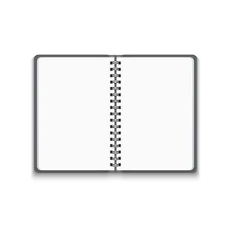 simsearch:400-07250830,k - Vector Realistic Blank Open Notebook Isolated on White Background. Spiral Notepad, Mock Up Foto de stock - Royalty-Free Super Valor e Assinatura, Número: 400-08816001