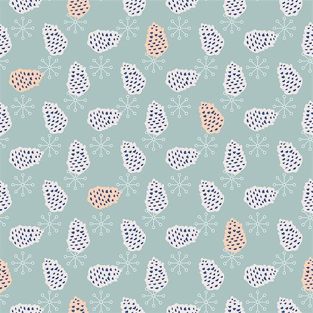 simsearch:400-08814672,k - Pinecone seamless vector pattern. Blue pine scrapbook paper design. Blue background. Stock Photo - Budget Royalty-Free & Subscription, Code: 400-08816649