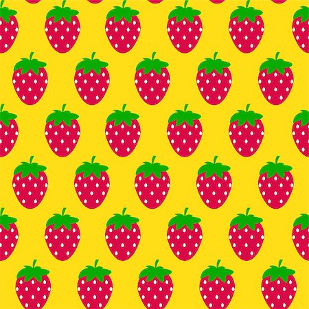 simsearch:400-09108602,k - Simple Strawberry Seamless Pattern Background Vector Illustration EPS10 Stock Photo - Budget Royalty-Free & Subscription, Code: 400-08816769