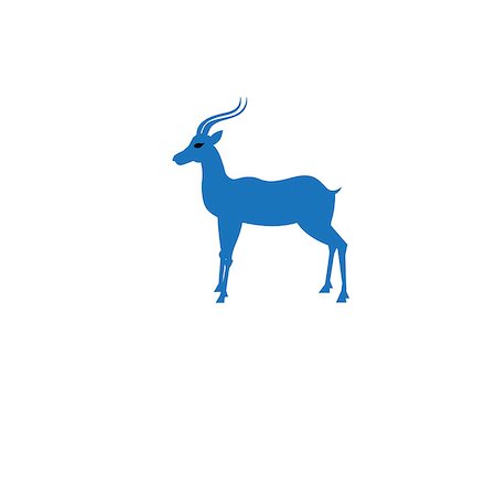 Vector beautiful antelope sign on a white background Stock Photo - Budget Royalty-Free & Subscription, Code: 400-08816848