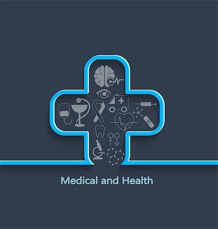 simsearch:400-07976201,k - Medical concept with health, healthcare, nurse, tooth and thermometer, pills and cross icon. Vector illustration. Stock Photo - Budget Royalty-Free & Subscription, Code: 400-08816946
