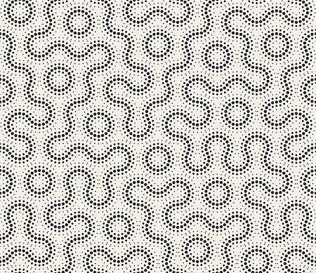 simsearch:400-09045556,k - Vector Seamless Black and White Irregular Rounded Dotted Lines Geometric Pattern Abstract Background Stockbilder - Microstock & Abonnement, Bildnummer: 400-08817012