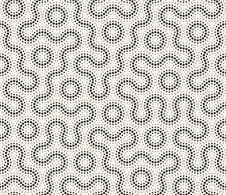 simsearch:400-08415945,k - Vector Seamless Black and White Irregular Rounded Dotted Lines Geometric Pattern Abstract Background Stockbilder - Microstock & Abonnement, Bildnummer: 400-08817012