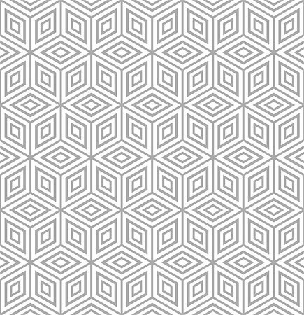 simsearch:400-08652412,k - Seamless geometric texture. Diamonds and hexagons pattern. 3D illusion. Vector illustration. Stock Photo - Budget Royalty-Free & Subscription, Code: 400-08817236