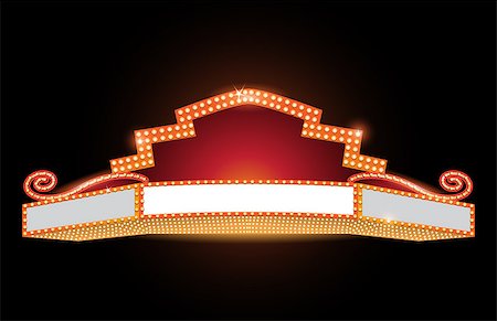 simsearch:400-07679281,k - Brightly theater glowing retro vintage cinema neon sign Foto de stock - Royalty-Free Super Valor e Assinatura, Número: 400-08817239