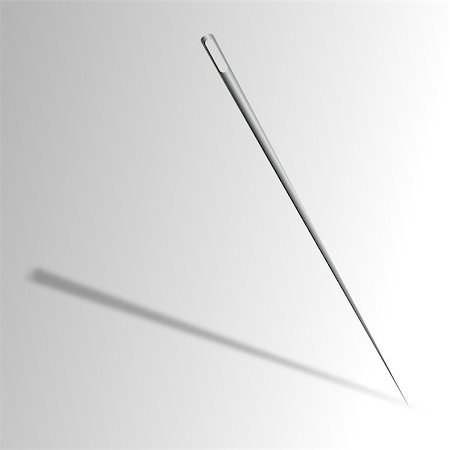 simsearch:400-05099725,k - Realistic needle with shadow, design elements for cutting and sewing, isolated on white background, vector illustration. Foto de stock - Super Valor sin royalties y Suscripción, Código: 400-08817249