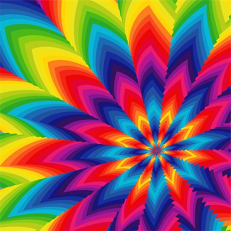 simsearch:400-08403707,k - Stylized spectrum color flower pattern, vector artwork Foto de stock - Royalty-Free Super Valor e Assinatura, Número: 400-08817273