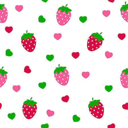 simsearch:400-09108602,k - Simple Strawberry Seamless Pattern Background Vector Illustration EPS10 Stock Photo - Budget Royalty-Free & Subscription, Code: 400-08817414