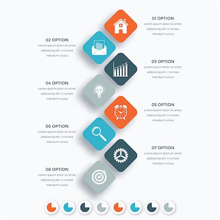 simsearch:400-07423002,k - Vector square infographics with icons. Template for presentation. Diagram concept with 8 parts Stock Photo - Budget Royalty-Free & Subscription, Code: 400-08817440