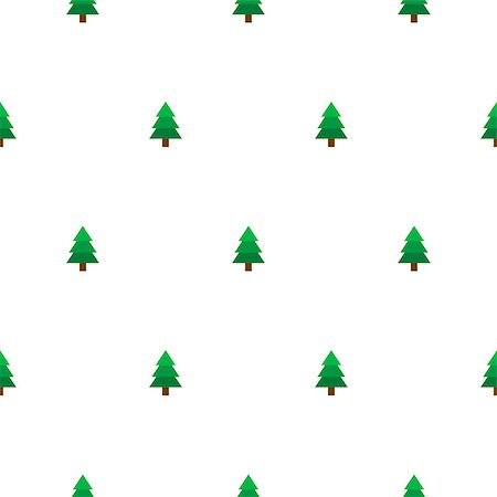 simsearch:400-08814672,k - New Year tree simple seamless vector pattern. Green small fir-tree scrapbook paper design. White background. Stock Photo - Budget Royalty-Free & Subscription, Code: 400-08817550
