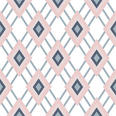 simsearch:400-08673224,k - Rhombus geometric pastel pink and blue seamless vector pattern. Stock Photo - Budget Royalty-Free & Subscription, Code: 400-08817596