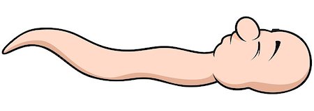 Sleeping Little Earthworm - Smiling Cartoon Illustration, Vector Stock Photo - Budget Royalty-Free & Subscription, Code: 400-08817775