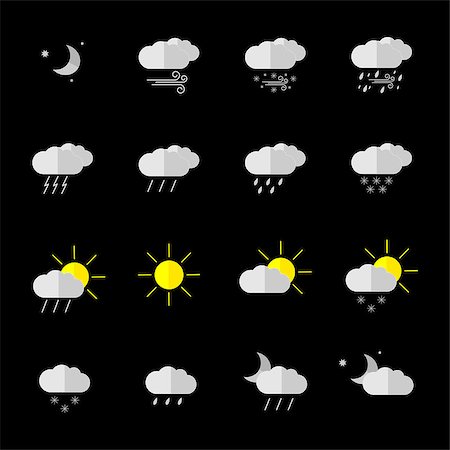 simsearch:400-07406394,k - set with different weather icons in different color Stockbilder - Microstock & Abonnement, Bildnummer: 400-08818062