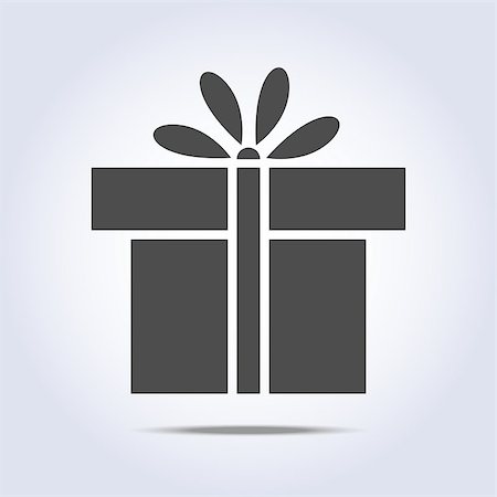 Vector icon of present box with shadow Stock Photo - Budget Royalty-Free & Subscription, Code: 400-08818128