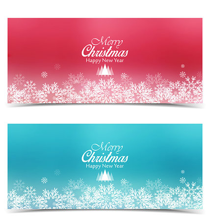 simsearch:400-08713262,k - Vector Christmas background, Merry Christmas banners with snow Stock Photo - Budget Royalty-Free & Subscription, Code: 400-08818910