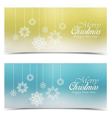 simsearch:400-08713262,k - Vector Christmas background, Merry Christmas banners with snow Stock Photo - Budget Royalty-Free & Subscription, Code: 400-08818911