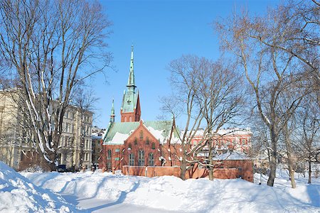 simsearch:400-06366782,k - Beautiful German church in Helsinki Photographie de stock - Aubaine LD & Abonnement, Code: 400-08819230