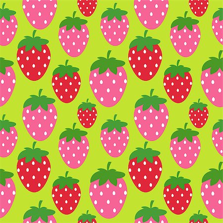 simsearch:400-09108602,k - Simple Strawberry Seamless Pattern Background Vector Illustration EPS10 Stock Photo - Budget Royalty-Free & Subscription, Code: 400-08819324