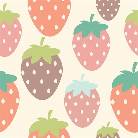 simsearch:400-09108602,k - Simple Strawberry Seamless Pattern Background Vector Illustration EPS10 Stock Photo - Budget Royalty-Free & Subscription, Code: 400-08819322