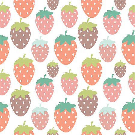 simsearch:400-09108602,k - Simple Strawberry Seamless Pattern Background Vector Illustration EPS10 Stock Photo - Budget Royalty-Free & Subscription, Code: 400-08819323