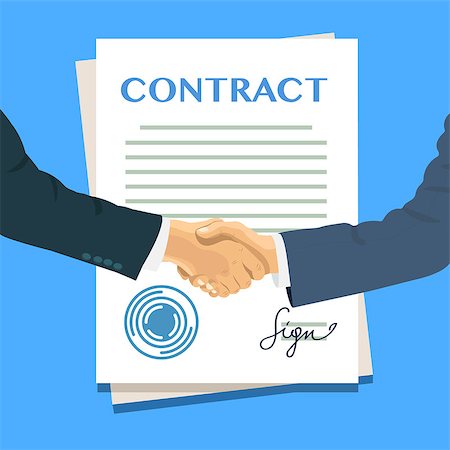 simsearch:400-08289045,k - Handshake of two businessmen on the background of the contract. Signed documents. Stock Photo - Budget Royalty-Free & Subscription, Code: 400-08819464