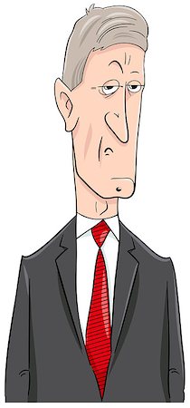 simsearch:400-05880189,k - Cartoon Illustration of Politician or Businessman Character Foto de stock - Royalty-Free Super Valor e Assinatura, Número: 400-08819603