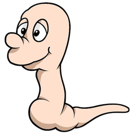 Little Earthworm - Colored Cartoon Illustration, Vector Stock Photo - Budget Royalty-Free & Subscription, Code: 400-08819680