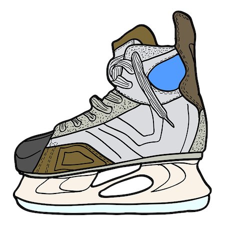 simsearch:400-04797181,k - Sketch of hockey skates. Skates to play hockey on ice, vector illustration. Stock Photo - Budget Royalty-Free & Subscription, Code: 400-08819717