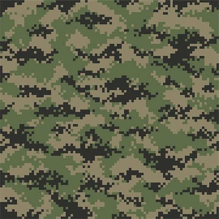 digital camouflage wallpaper - Modern fashion trendy camo pattern, vector illustration Stock Photo - Budget Royalty-Free & Subscription, Code: 400-08819737