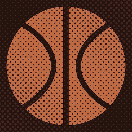 Sports background ball for the game of basketball, the effect halftone and a place for you text, vector illustration. Stock Photo - Budget Royalty-Free & Subscription, Code: 400-08810949