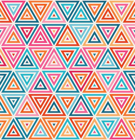 simsearch:400-04177136,k - Vector Seamless Pink Orange Blue White Random Color Triangle Lines Grid Geometric Pattern Abstract Background Photographie de stock - Aubaine LD & Abonnement, Code: 400-08811067