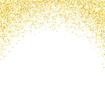 Gold glitter background. Golden sparkles on white background. Vector illustration. Foto de stock - Super Valor sin royalties y Suscripción, Código: 400-08811218