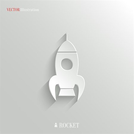 spaceship engine design - Rocket icon - vector start up concept background Stock Photo - Budget Royalty-Free & Subscription, Code: 400-08811728